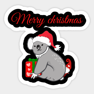 Australian christmas, cute koala Sticker